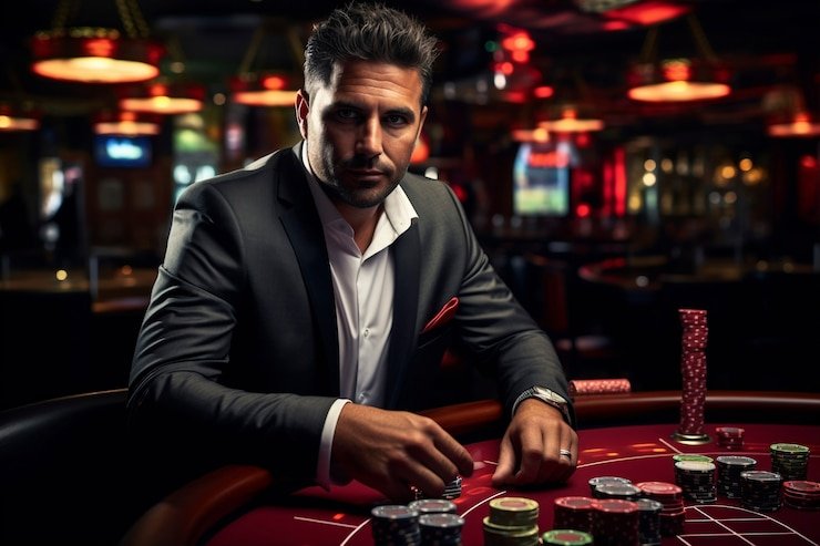 Live dealer blackjack table with multi-camera broadcast feed